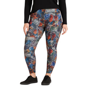 Star Wars Leggings Womens 1X Plus The Sky Walker Saga Her Universe Allover Print